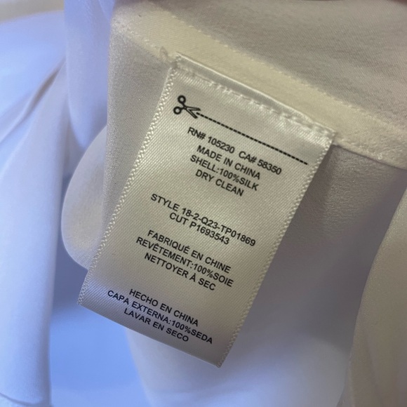 Equipment Femme White Silk Blouse Brand NEW! - Picture 8 of 11